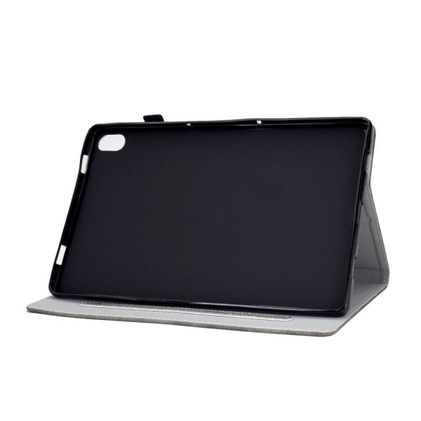 iPad 10.9 (2022) cloth textture leather flip case - Grey Silvergrå