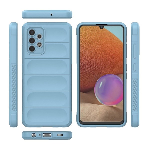 Mjukt greppformat Samsung Galaxy A32 skal - Blå Blå