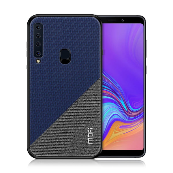 Samsung Galaxy A9 (2018) MOFI hybrid plast mobilskal med halkfri tvåfärgad yta - Blå Blå