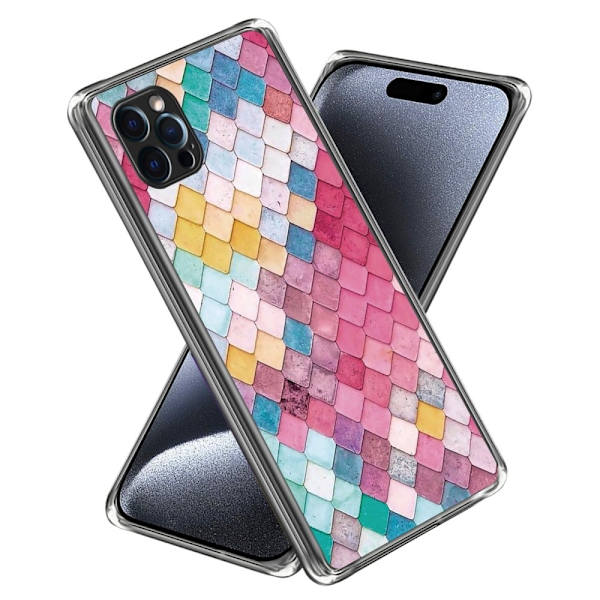 Deco iPhone 16 Pro Max cover - Regnbue Rombe Multicolor