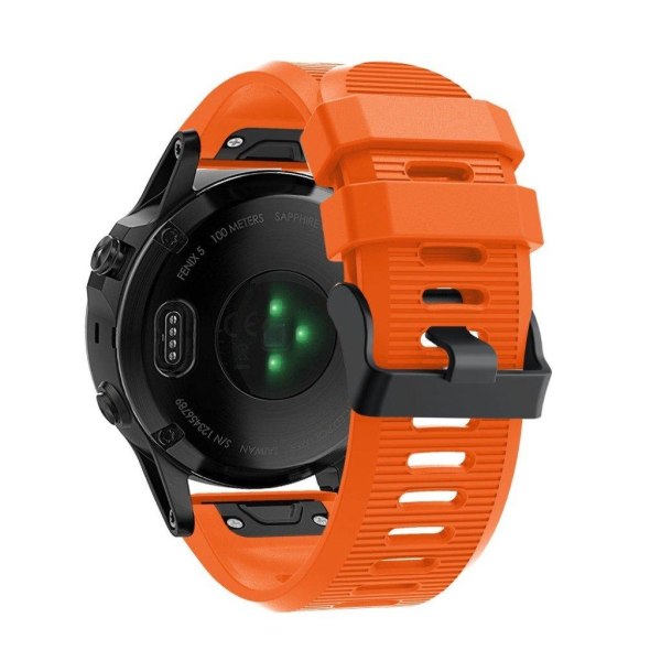 Garmin Fenix 5X Plus silikoninen kellonauha - Oranssi Orange