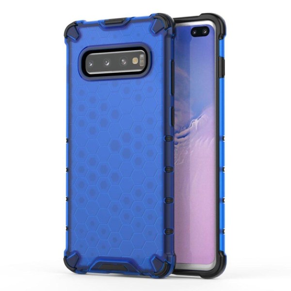 Bofink Honeycomb Samsung Galaxy S10 Plus kuoret - Sininen Blue