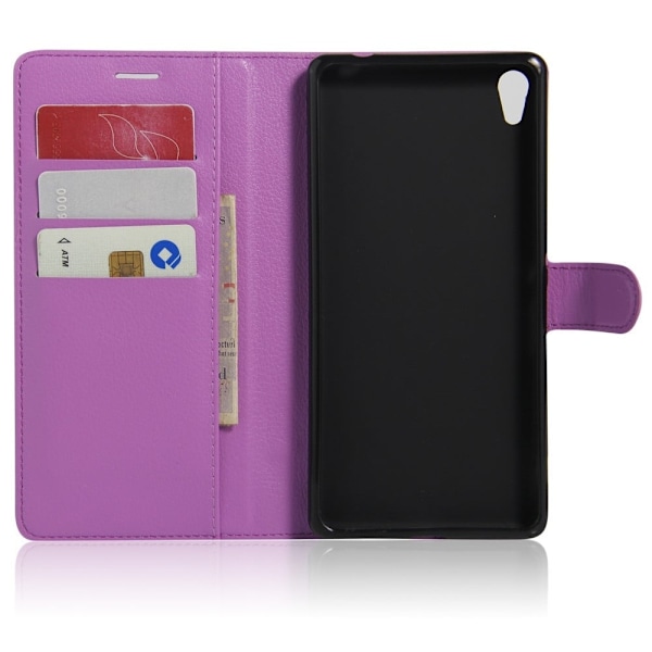 Mankel læder-etui til Sony Xperia XA Ultra - Lilla Purple