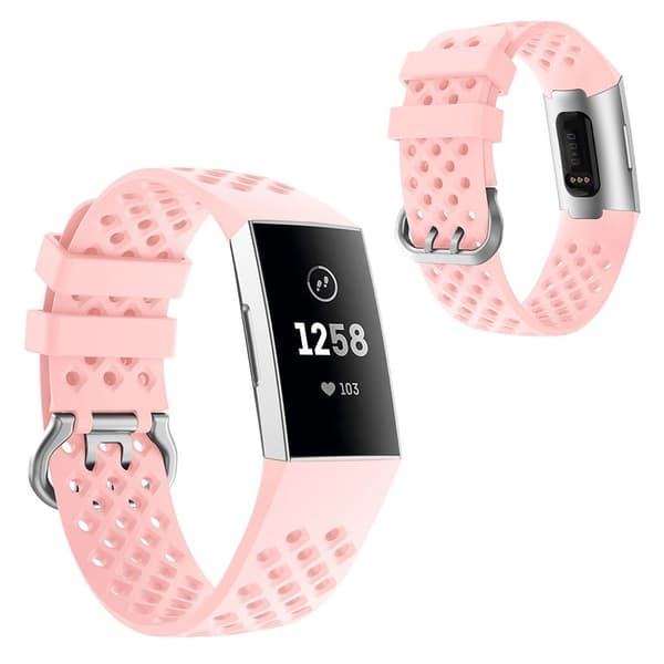 Silikoninen kellonauha Fitbit Charge 4 / 3 - Pinkki Pink