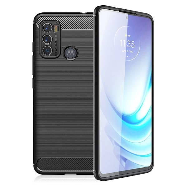 Carbon Flex case Motorola Moto G60 - Sort Black