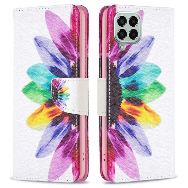 Wonderland Samsung Galaxy M33 5G flip kuoret - Auringonkukka Multicolor