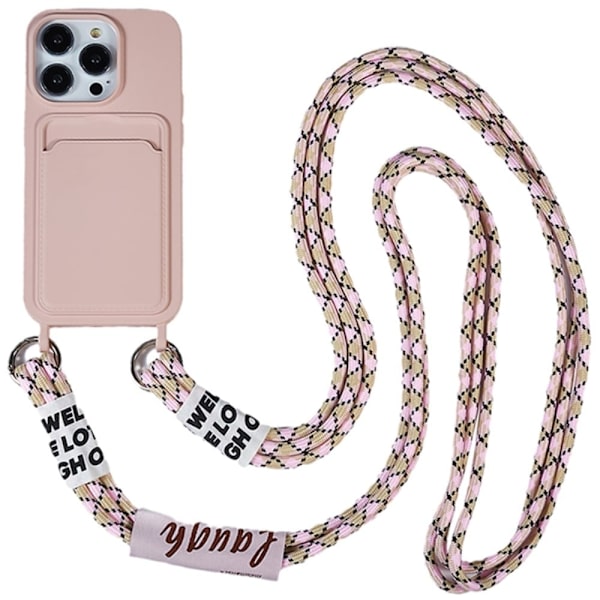Kortholderveske for iPhone 15 Pro - Rosa Pink