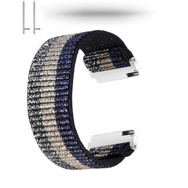 Värikäs nailon kellonauha Huawei-kelloon - Sininen / Kulta / Musta Multicolor