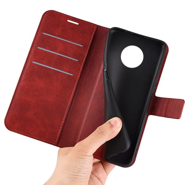 Hållbart konstläder Nokia C200 fodral med plånbok - Röd Röd