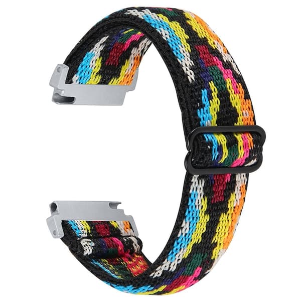 Verizon Gizmo Watch 3 Elastic Jacquard Fabric Watch Strap Replacement - 53 Multicolor