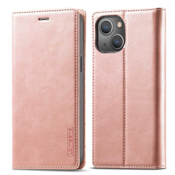 LC.IMEEKE iPhone 14 flip etui - Lyserød Pink