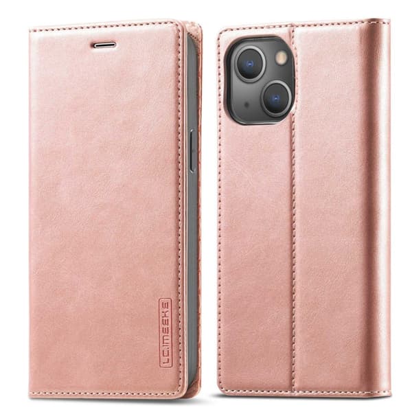 LC.IMEEKE iPhone 14 Flippetui - Rose Gull Pink