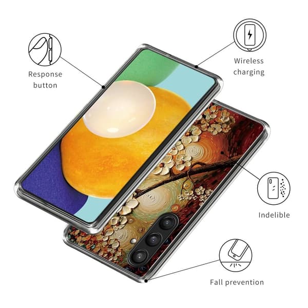 Deco Samsung Galaxy S24 deksel - Blomst Brown