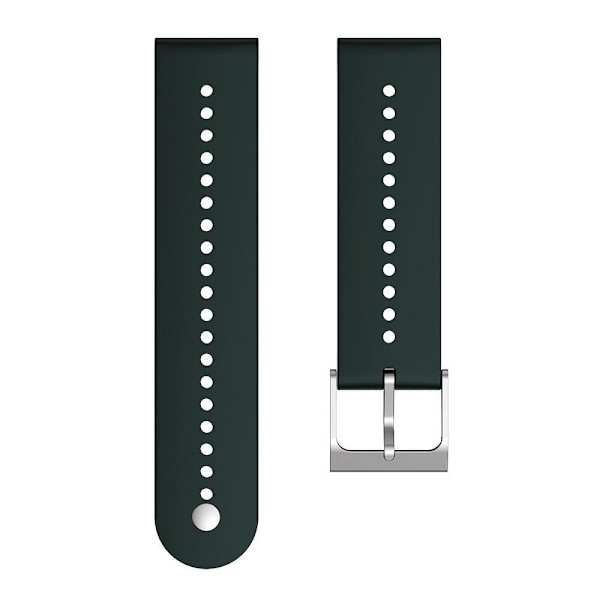 22 mm universal klockarmband i silikon - Mörkgrön Grön