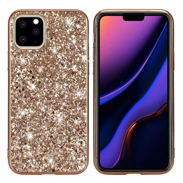 Glitter iPhone 11 Pro Max skal - Guld Guld