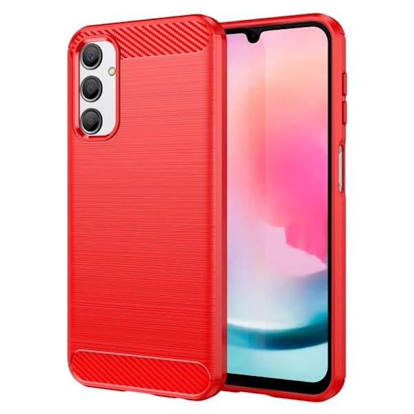 Carbon Flex Etui Samsung Galaxy A24 4G - Rød Red