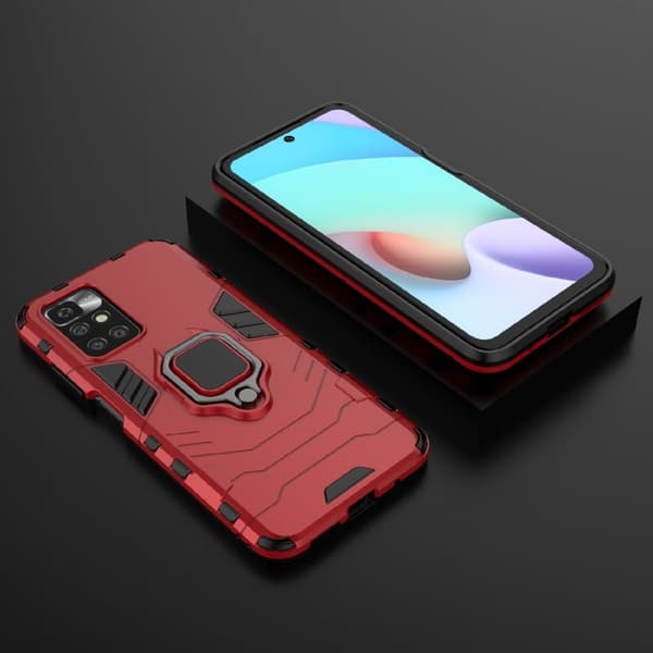 Ring Guard etui - Xiaomi Redmi 10 - Rød Red