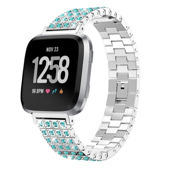 Vaihtoranneke Fitbit Versa-kellolle - Hopea, sininen Multicolor