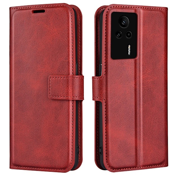 Lompakko Nahkakotelo For Xiaomi Redmi K60E - Punainen Red