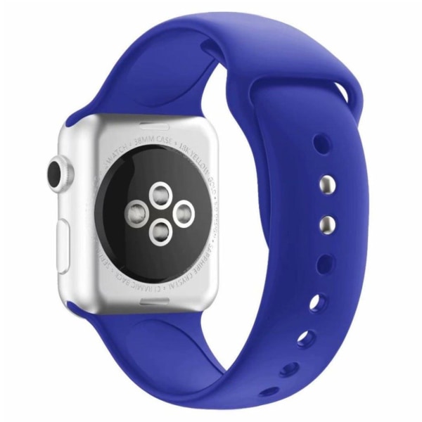 Apple Watch Series 4 40mm kaksoispinninen silikoninen kellonauha - Laivastonsininen Blue