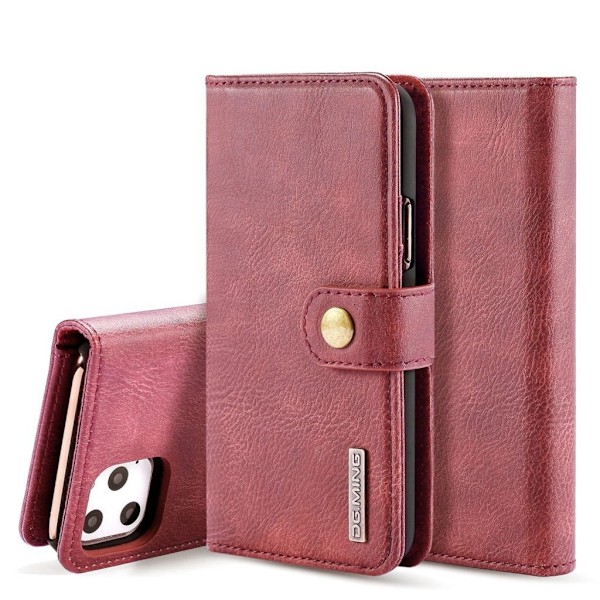 DG.MING iPhone 11 Pro Max 2-in-1 Wallet kotelot - Viininpunainen Red