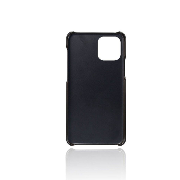 Vegansk læderbelagt stødsikkert telefonbagcover iPhone 12 Pro Ma Black