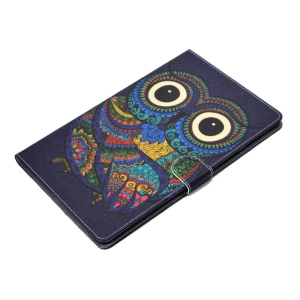 Samsung Galaxy Tab S5e pattern leather case - Owl Black
