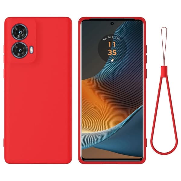Matte Liquid Motorola Moto G85 silikone cover - Rød Red