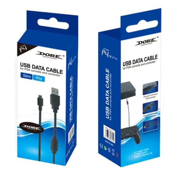 DOBE TP4-813 För Sony PS4 / Slim / Pro / Xbox One / Bump Resistant Game Controller Laddningskabel, 1,8 m Svart