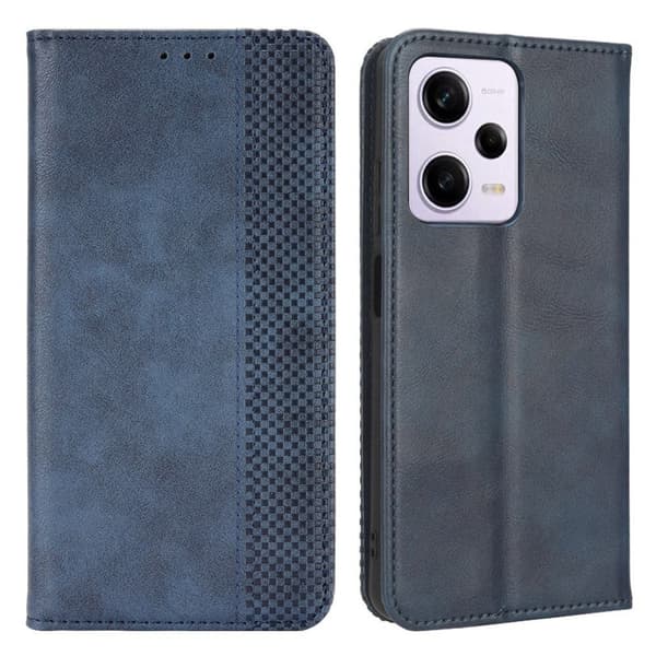 Bofink Vintage läder Xiaomi Redmi Note 12 Pro fodral - Blå Blå