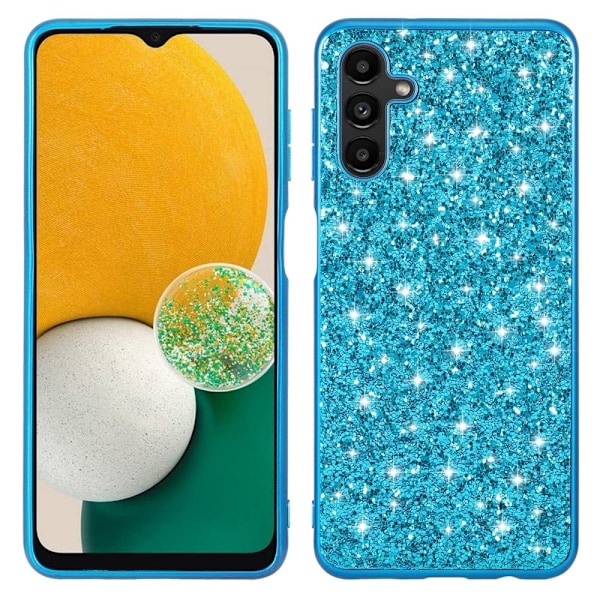 Glitter Samsung Galaxy A34 5G skal - Blå Blå