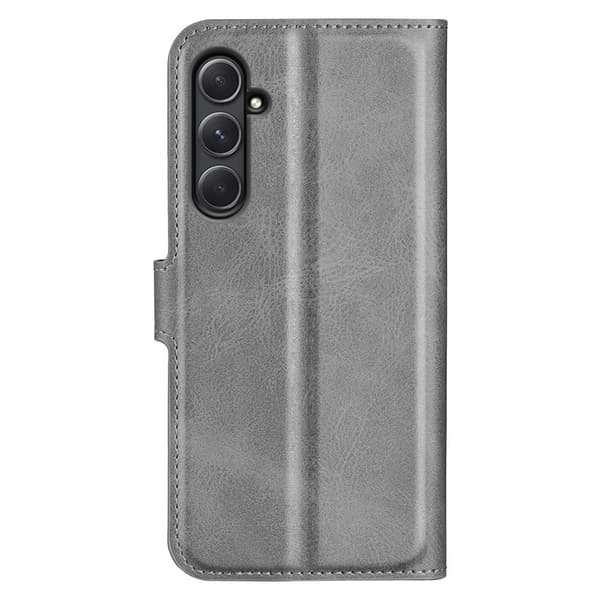 Samsung Galaxy A55 nahkainen lompakokkotelo - Harmaa Silver grey