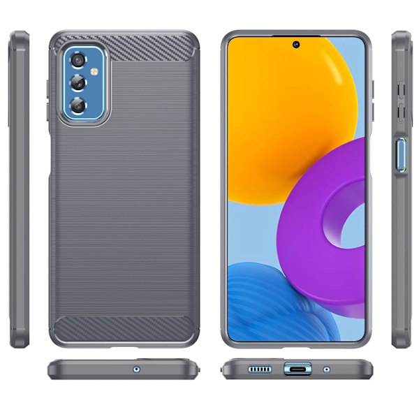 Carbon Flex Etui Samsung Galaxy M52 5G - Grå Silver grey