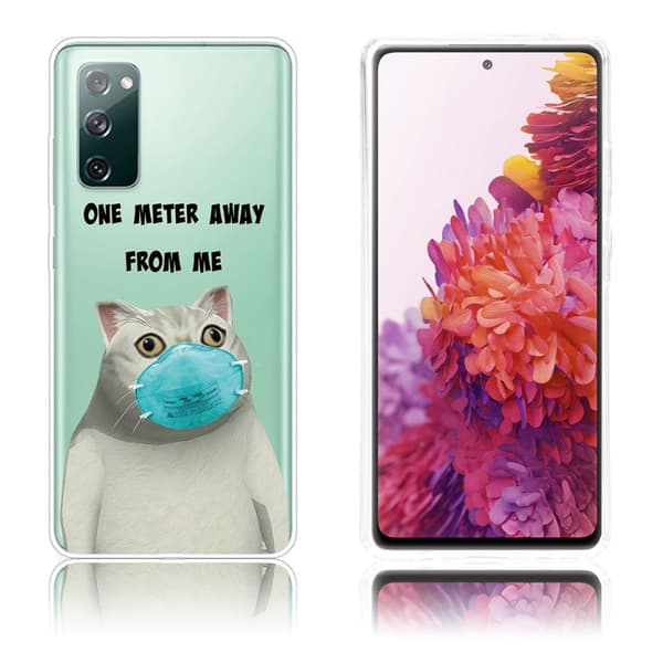 Deco Samsung Galaxy S20 Fe 5g / S20 Fe Etui - Kat med Maske White