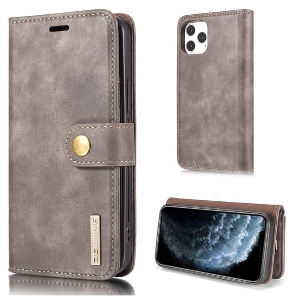DG.Ming iPhone 13 Mini 2-in-1 Lommebok Etui - Kaffe Silver grey