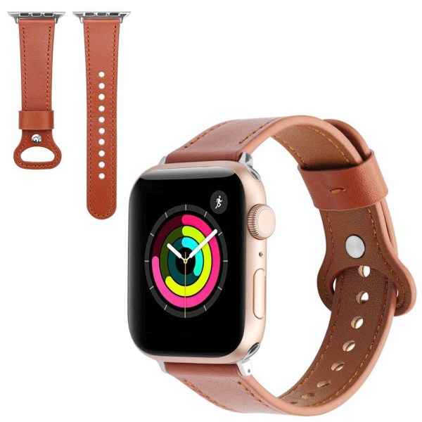 Genuine leather watch strap for Apple Watch 42mm - 44mm - Red Red