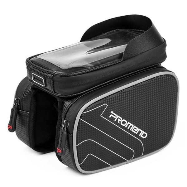 PROMEND SGB-14E38 bicycle saddle bag + clear view pouch for 6.2- Black