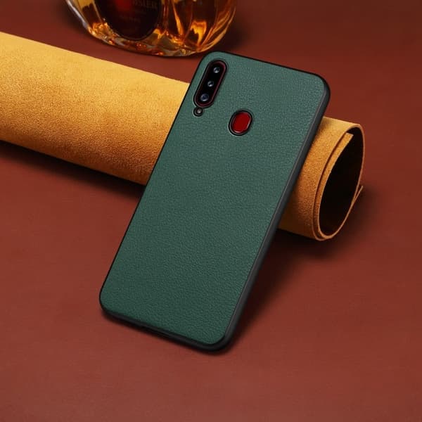 Matt og elegant Samsung Galaxy A20s-deksel med struktur - Grønn Green