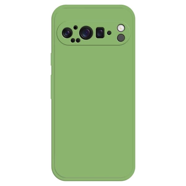 Google Pixel 9 Pro fleksibelt etui med lige kantbeskyttelse Telefoncover - Matcha-Grøn Green