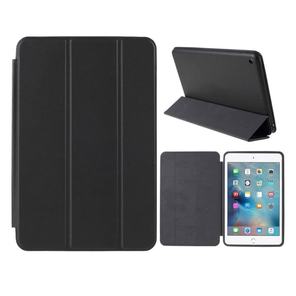 iPad Mini (2019) tri-fold leather flip case - Black Black