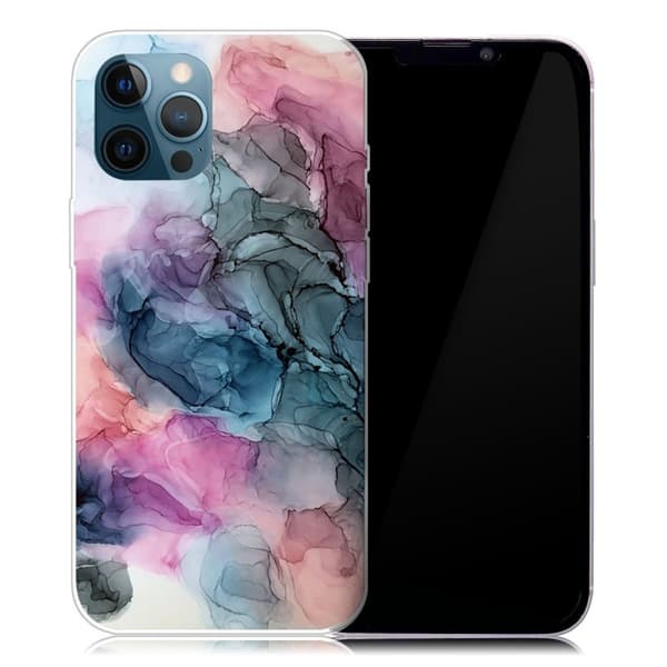 Marble design iPhone 13 Pro Max cover - Osmose Af Rosa Og Grøn Multicolor
