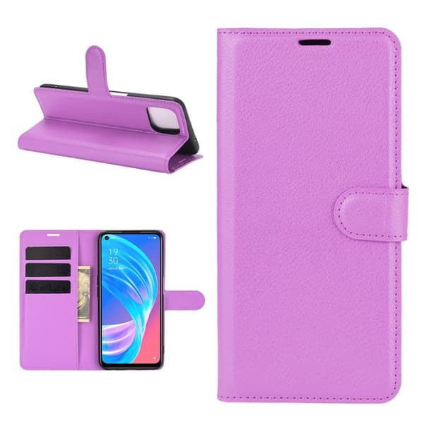 Classic Oppo A72 5G flip etui - lilla Purple