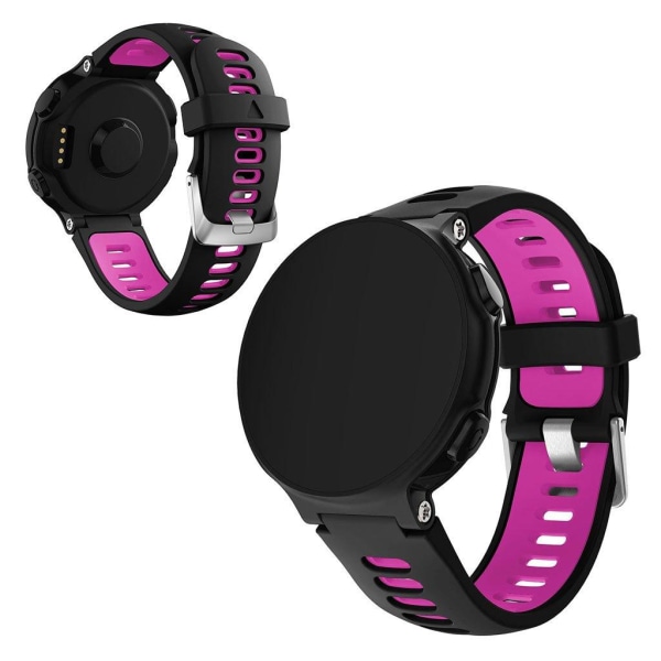 Garmin Forerunner 735XT / 220 / 230 / 235 / 620 / 630 silikoninen kellonauha - Musta / Ruusu Black