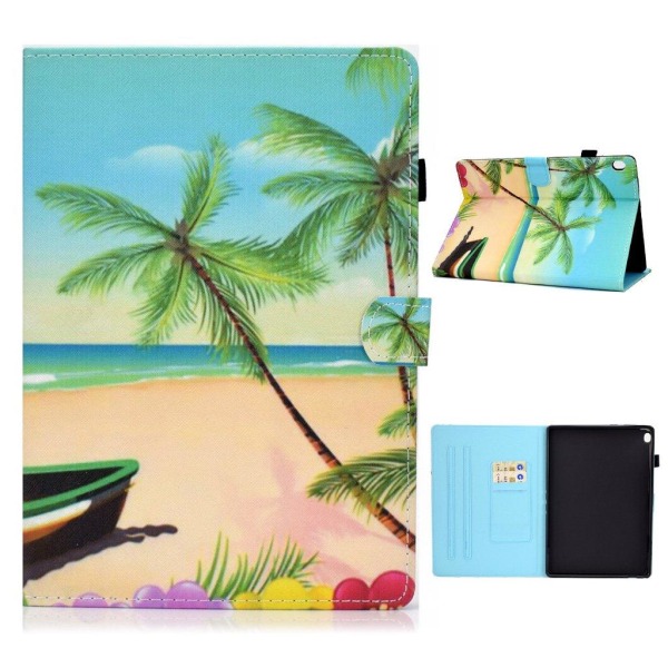 Lenovo Tab M10 cool pattern leather flip case - Beach Multicolor