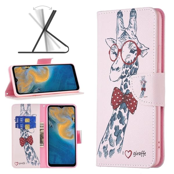 Wonderland ZTE Blade A51 flip etui - Giraf Pink