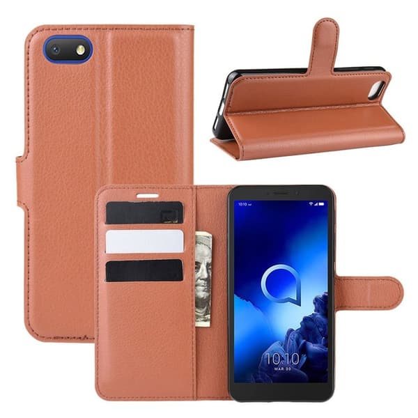 Classic Alcatel 1v (2019) flip kuoret - Ruskea Brown