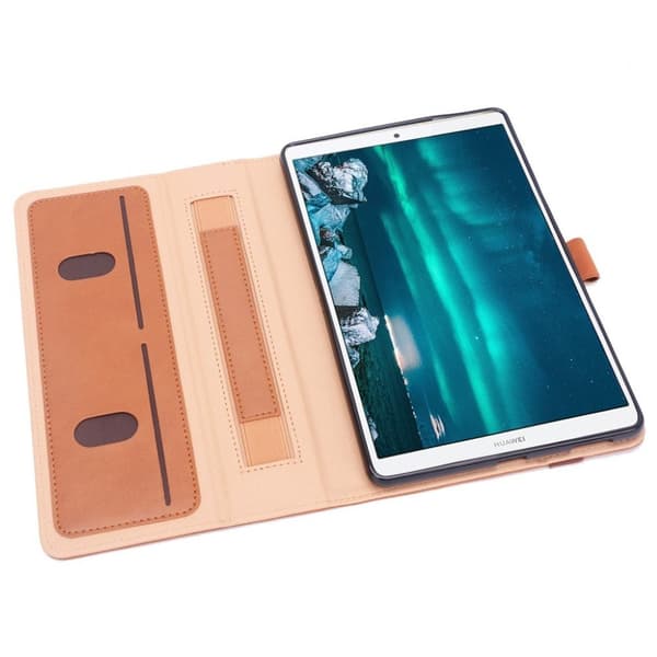 Huawei MediaPad M6 8.4 hållbart flipfodral i läder - Brun Brun