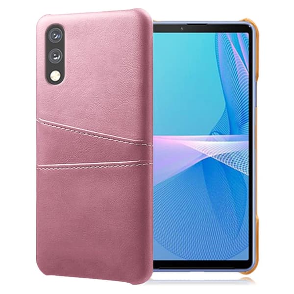 Dual Card Etui Sony Xperia Ace 2 - Rødguld Pink