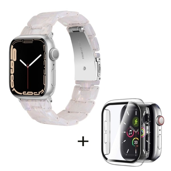 3 bead resin style watch strap with clear cover for Apple Watch Vit