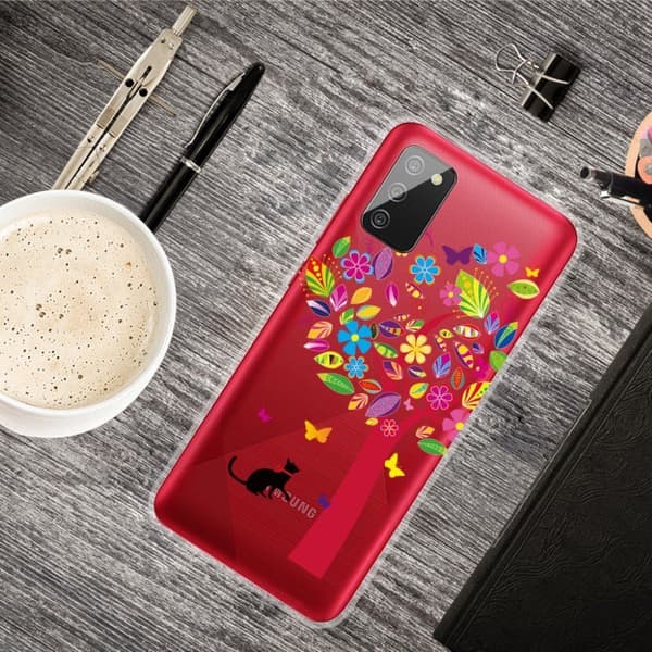 Deco Samsung Galaxy A02s Etui - Kat og træ Multicolor